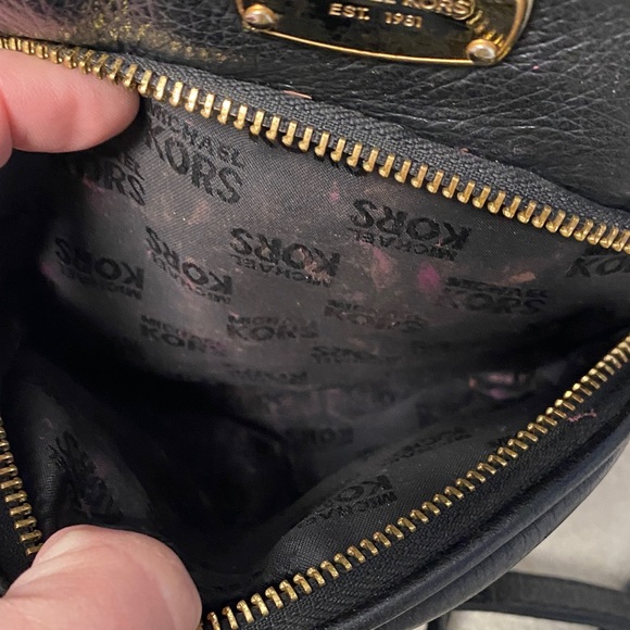 Michael Kors Black Leather mini Backpack purse main image 9
